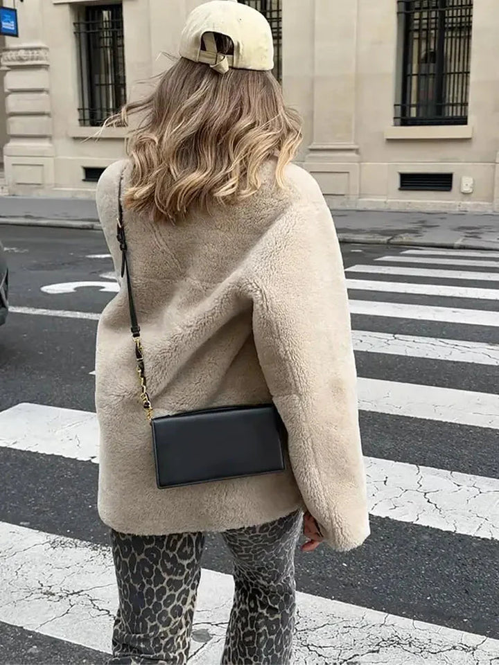 Drune | Coat Übergröße Fluffy Pelzjacke Damen Winterjacken und Jacken