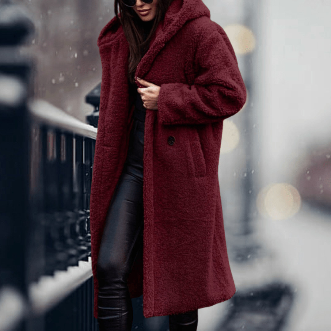 Drune | Faux Fur Gefütterte Jacke mit Kapuze Für Frauen