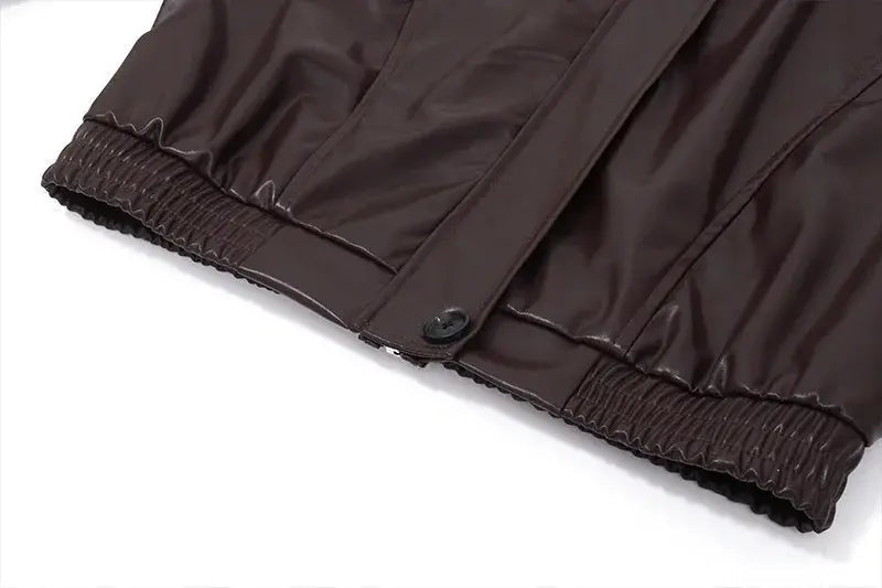 Drune | Übergroße Kunstlederjacke