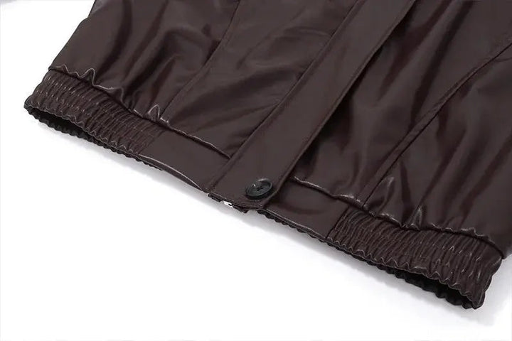 Drune | Übergroße Kunstlederjacke