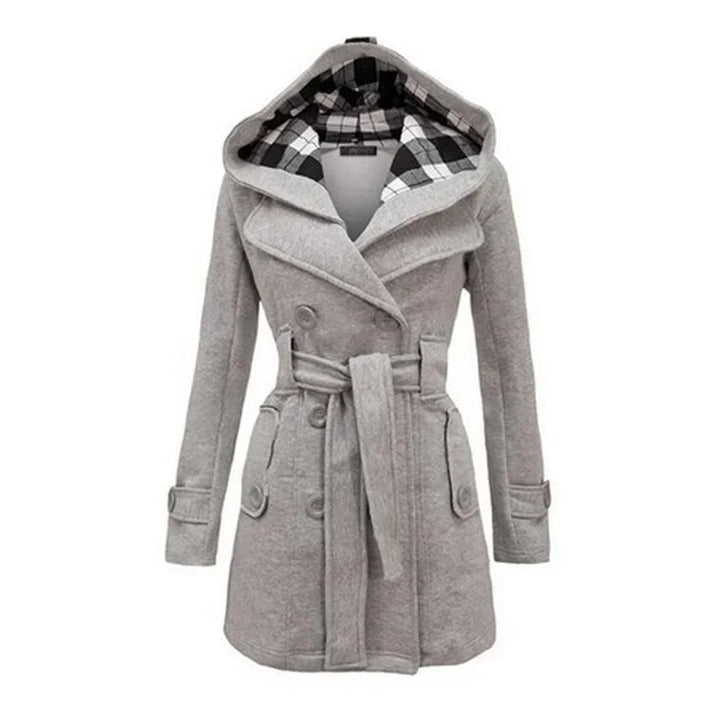 Drune | Warmer Damen Trenchcoat Winterjacke mit Kapuze