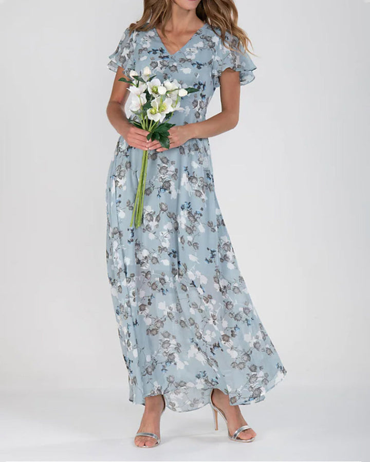 Drune | Geblümtes Chiffonkleid für Damen