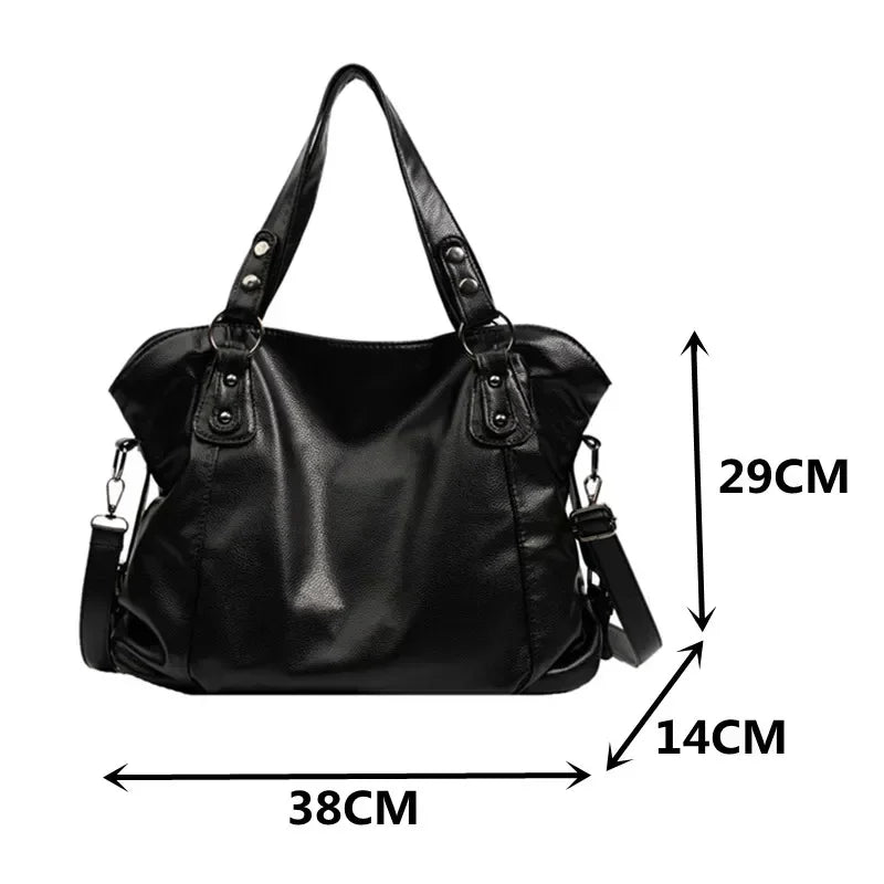 Drune – Hobo-Schultertasche aus Leder für Damen
