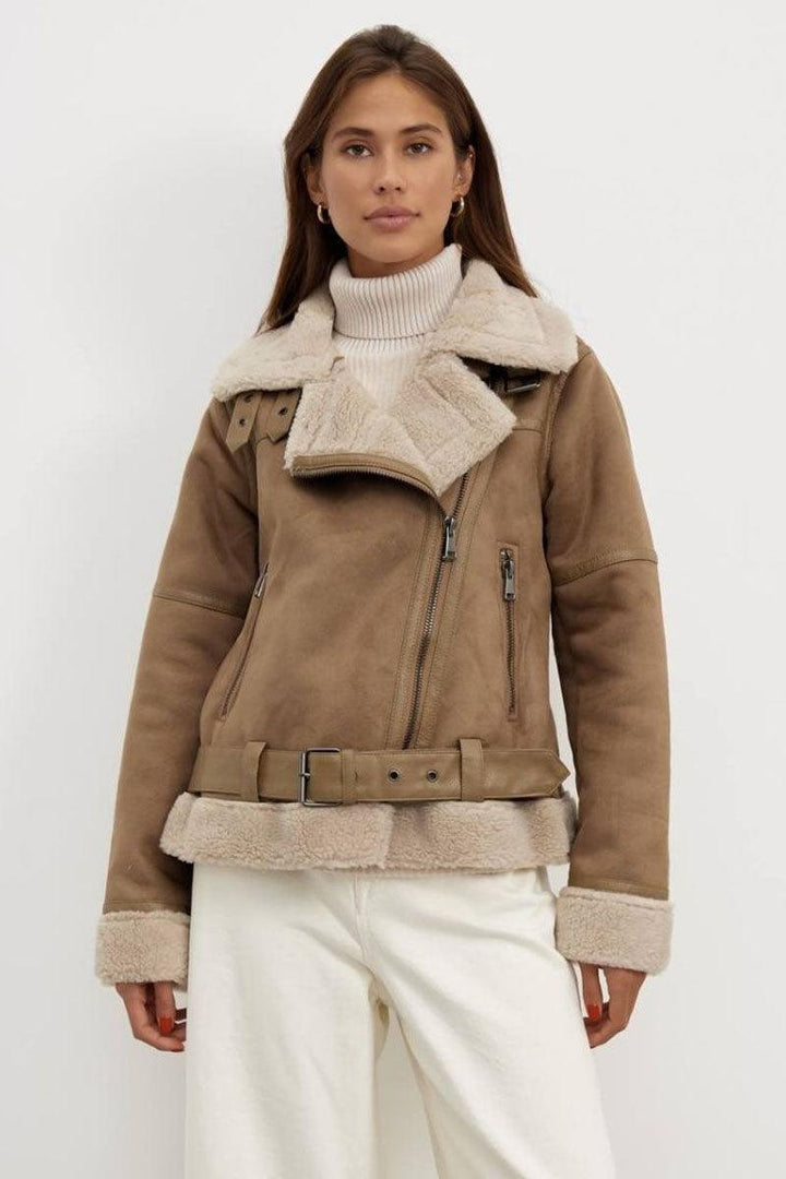 Drune | Aviatorjacke - Kunstwildleder-Oberfläche - Wärme und Stil - Winter-Essential