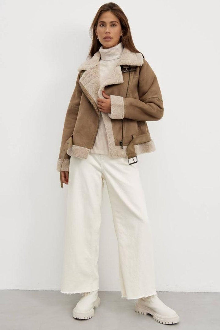 Drune | Aviatorjacke - Kunstwildleder-Oberfläche - Wärme und Stil - Winter-Essential