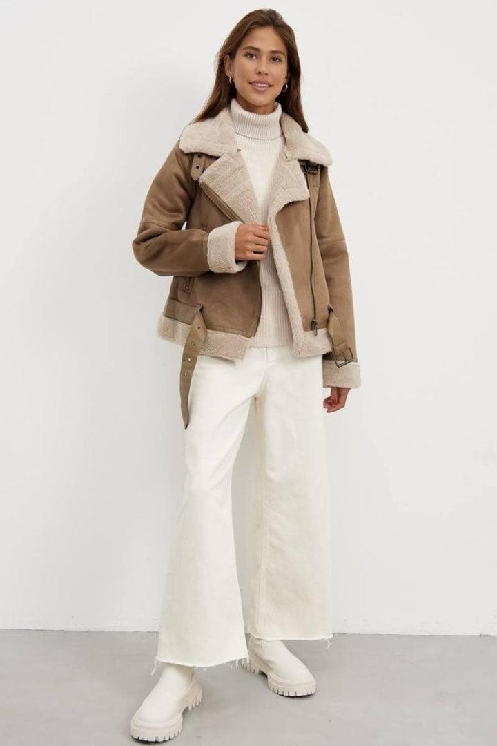 Drune | Aviatorjacke - Kunstwildleder-Oberfläche - Wärme und Stil - Winter-Essential