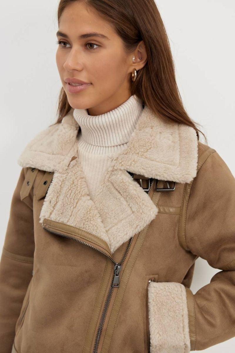 Drune | Aviatorjacke - Kunstwildleder-Oberfläche - Wärme und Stil - Winter-Essential