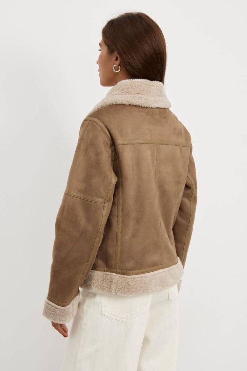 Drune | Aviatorjacke - Kunstwildleder-Oberfläche - Wärme und Stil - Winter-Essential