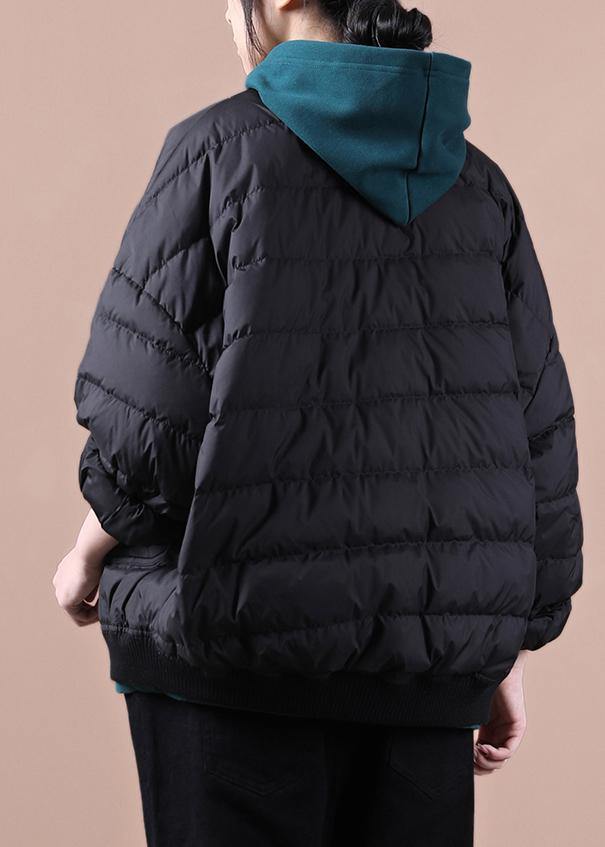 Drune | lässige Damen Parka Jacken schwarz Große Taschen Daunenmantel Winter