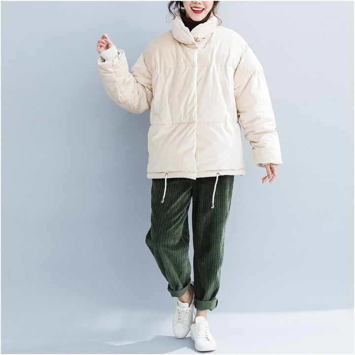 Drune | nude Winterparkas Plus-Size-Bekleidung Stehkragen Schneejacken Warme dicke Wintermäntel