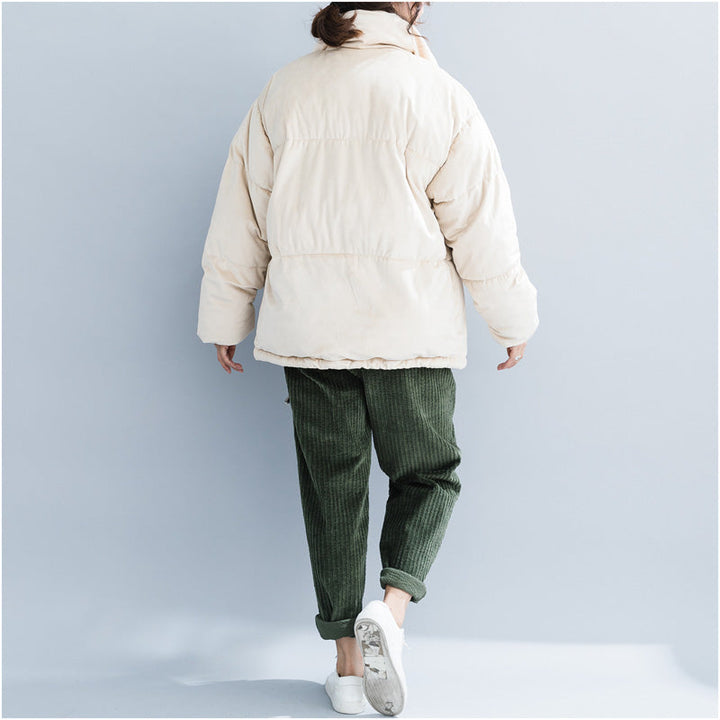 Drune | nude Winterparkas Plus-Size-Bekleidung Stehkragen Schneejacken Warme dicke Wintermäntel