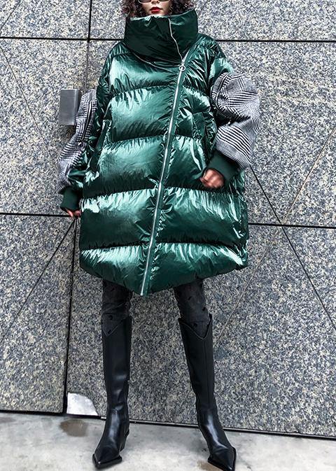 Drune | Oversize-Jacken & Mäntel Wintermäntel grün dick hoher Kragen Parkas für Frauen