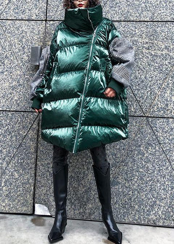 Drune | Oversize-Jacken & Mäntel Wintermäntel grün dick hoher Kragen Parkas für Frauen