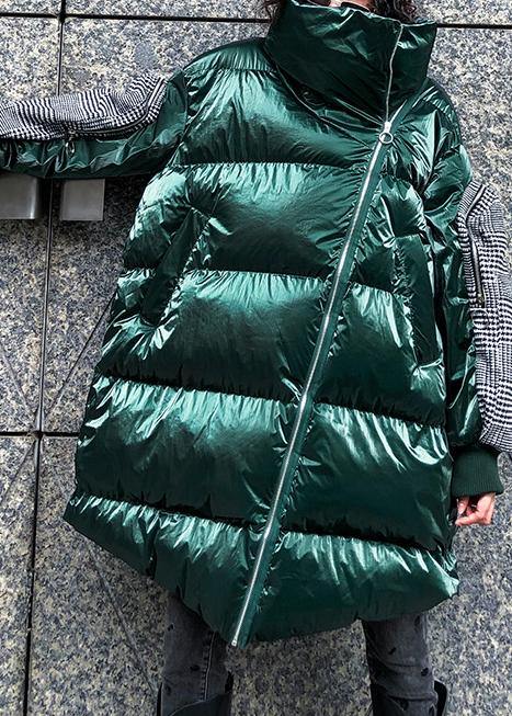 Drune | Oversize-Jacken & Mäntel Wintermäntel grün dick hoher Kragen Parkas für Frauen