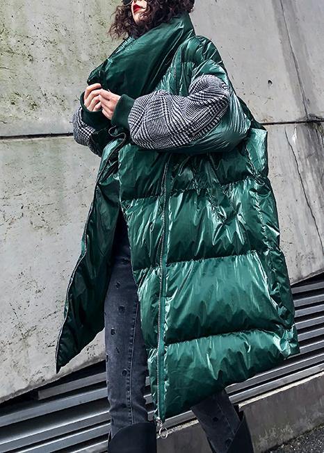 Drune | Oversize-Jacken & Mäntel Wintermäntel grün dick hoher Kragen Parkas für Frauen