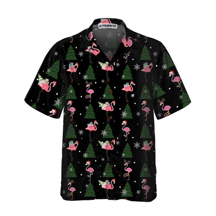 Drune | Flamingo Frohe Weihnachten an euch alle Hawaii-Shirt, Lustiges Weihnachts-Shirt, Beste Weihnachtsgeschenk-Idee