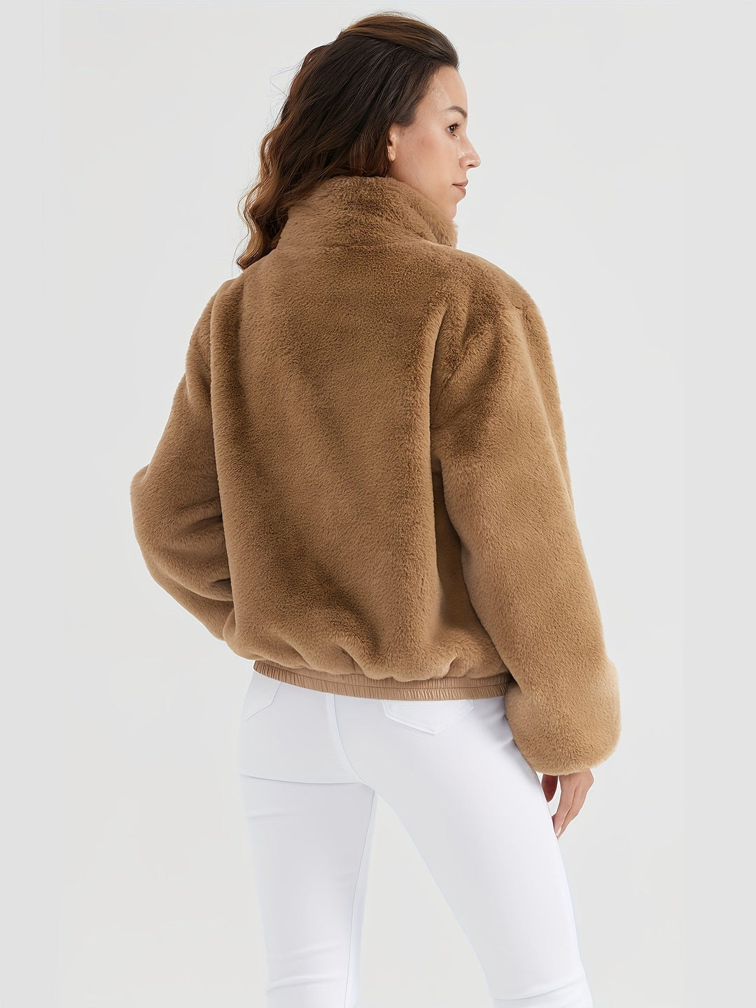 Drune | Flauschige Winterjacke Damen mit Hohem Kragen
