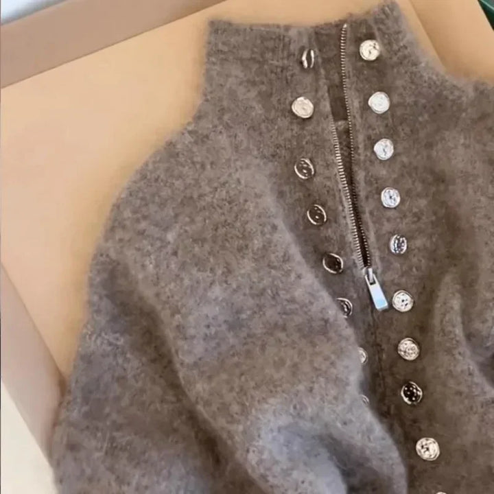 Drune | Strickmantel für Frauen mit Reißverschluss