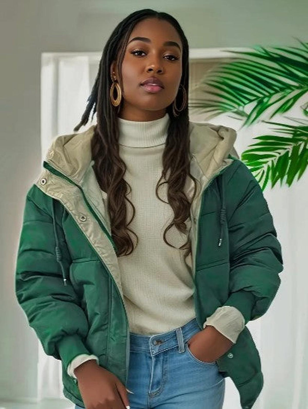 Drune | Fleece Futterte Damen Kapuzenjacke Für Freizeit und Outdoor Bekleidung