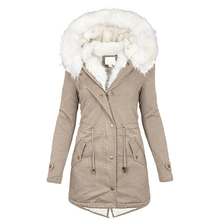 Drune | Fleece Futter Damen Wintermantel mit Fellkapuze