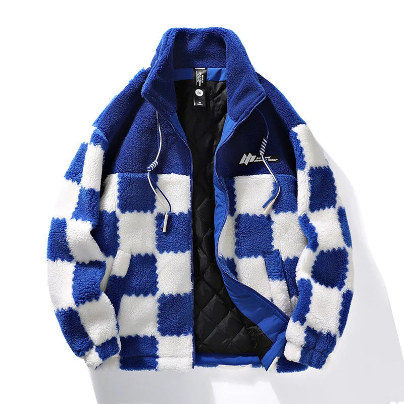Drune | Fleecejacke für Herren - Schachbrettmuster - Winter