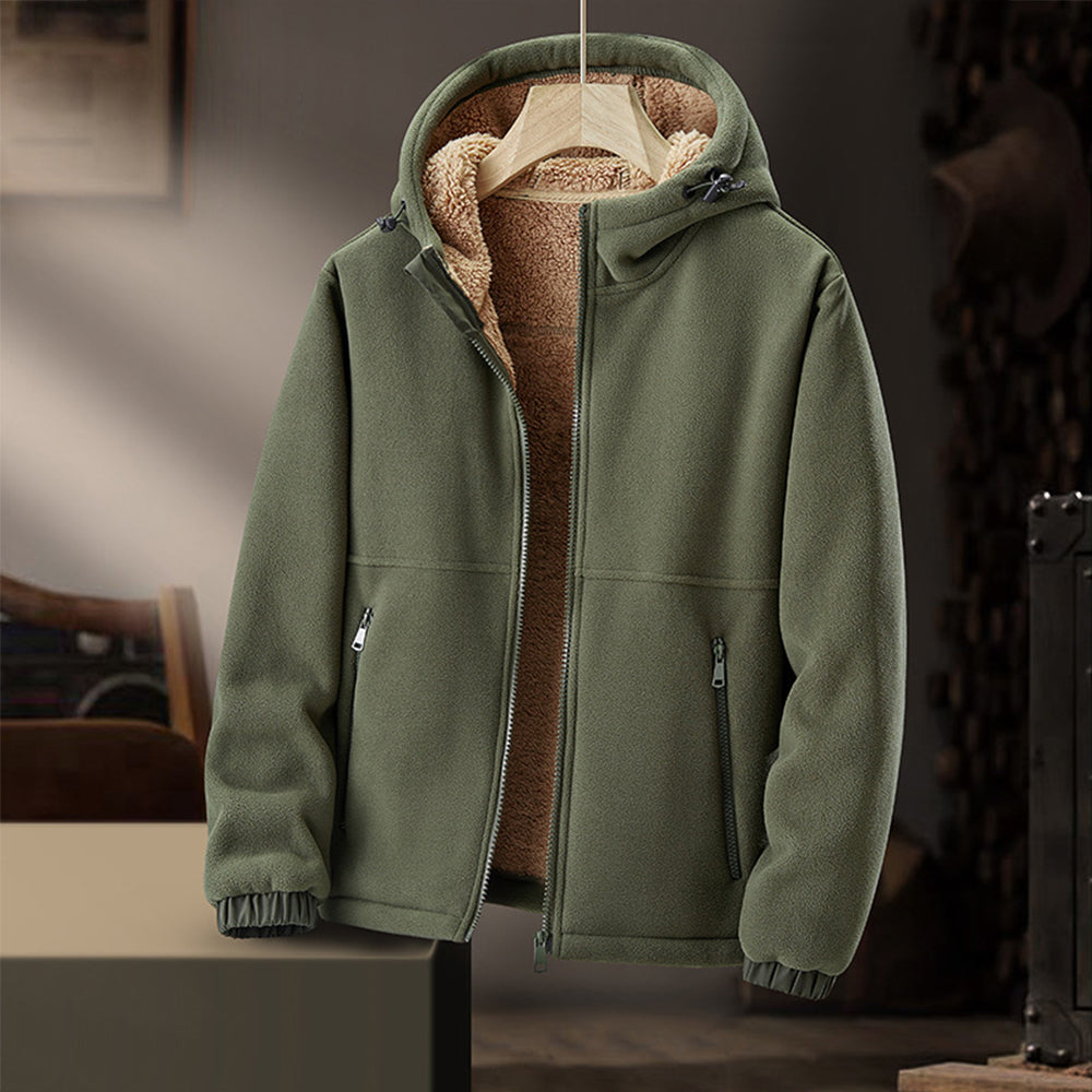 Drune | Fleecejacke für Herren - Mit Kapuze, Leicht - Winter