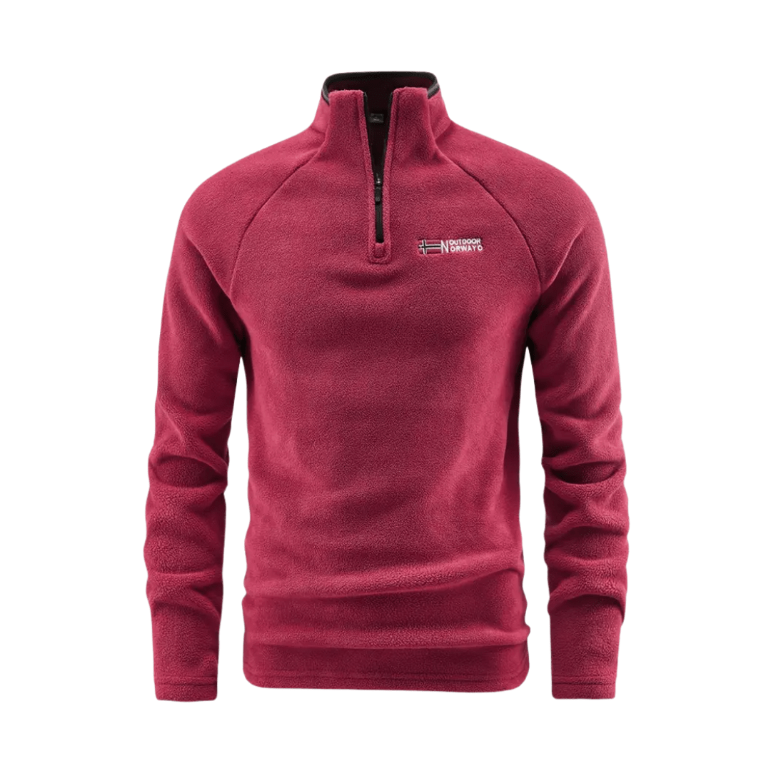 Drune | Fleecejacke für Herren, thermisch, Halbreißverschluss - Winterbekleidung