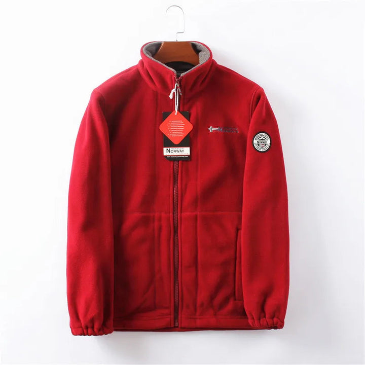Drune | Lange Ärmel Fleece mit Reißverschluss Fleece Weste Jacke