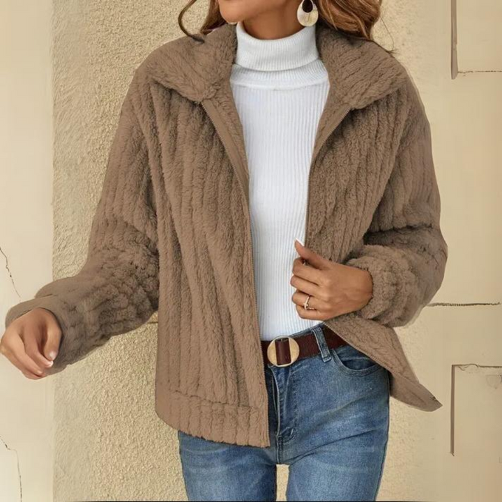Drune | Damen Reißverschluss Weste Aus Kunstfell für Den Winter