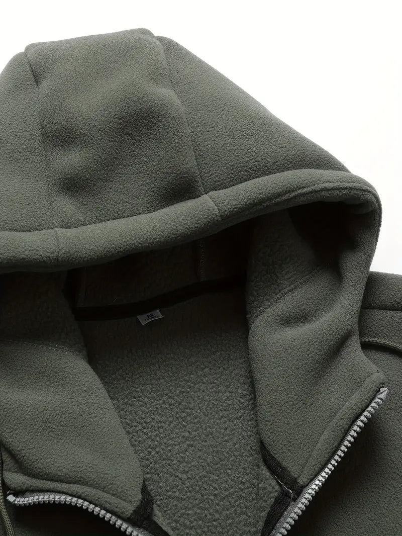 Drune | Warm Kapuze Fleece mit Reißverschluss