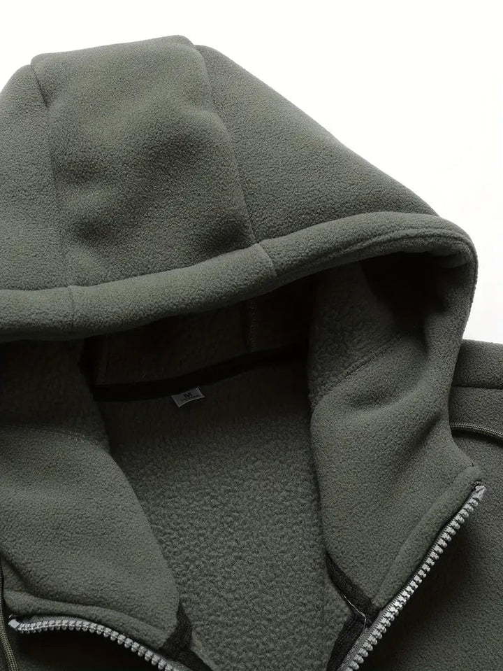 Drune | Warm Kapuze Fleece mit Reißverschluss