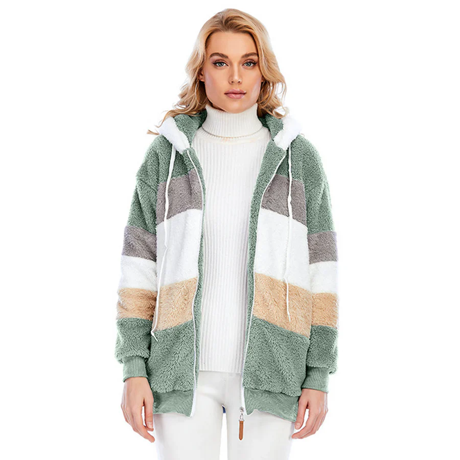 Drune | Reißverschluss Kapuze Kapuzenpullover Jacke Winterjacke für Frauen