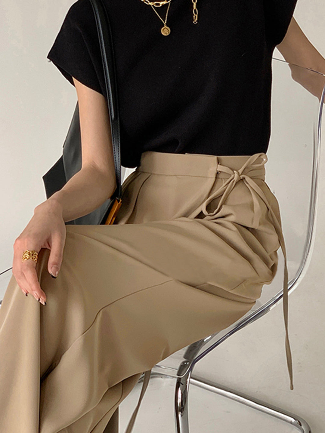 Drune | Weitbein-Kleid für Damen mit Taillenbund