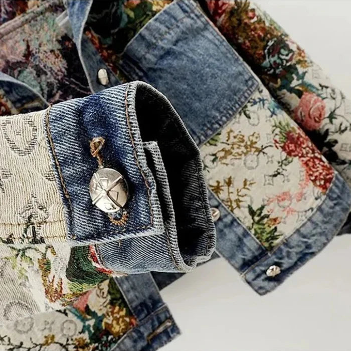 Drune | Jeansjacke Damen - Umweltfreundlich 100% Bio-Baumwolle Cropped Design
