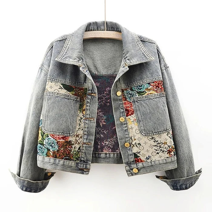 Drune | Jeansjacke Damen - Umweltfreundlich 100% Bio-Baumwolle Cropped Design