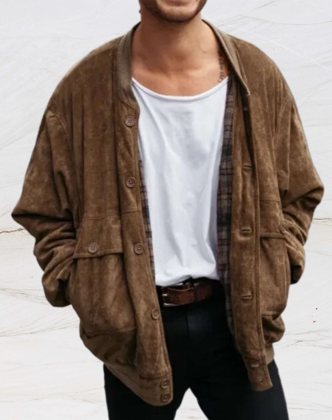Drune | Glatte Fleecejacke Mit Rundhalsausschnitt