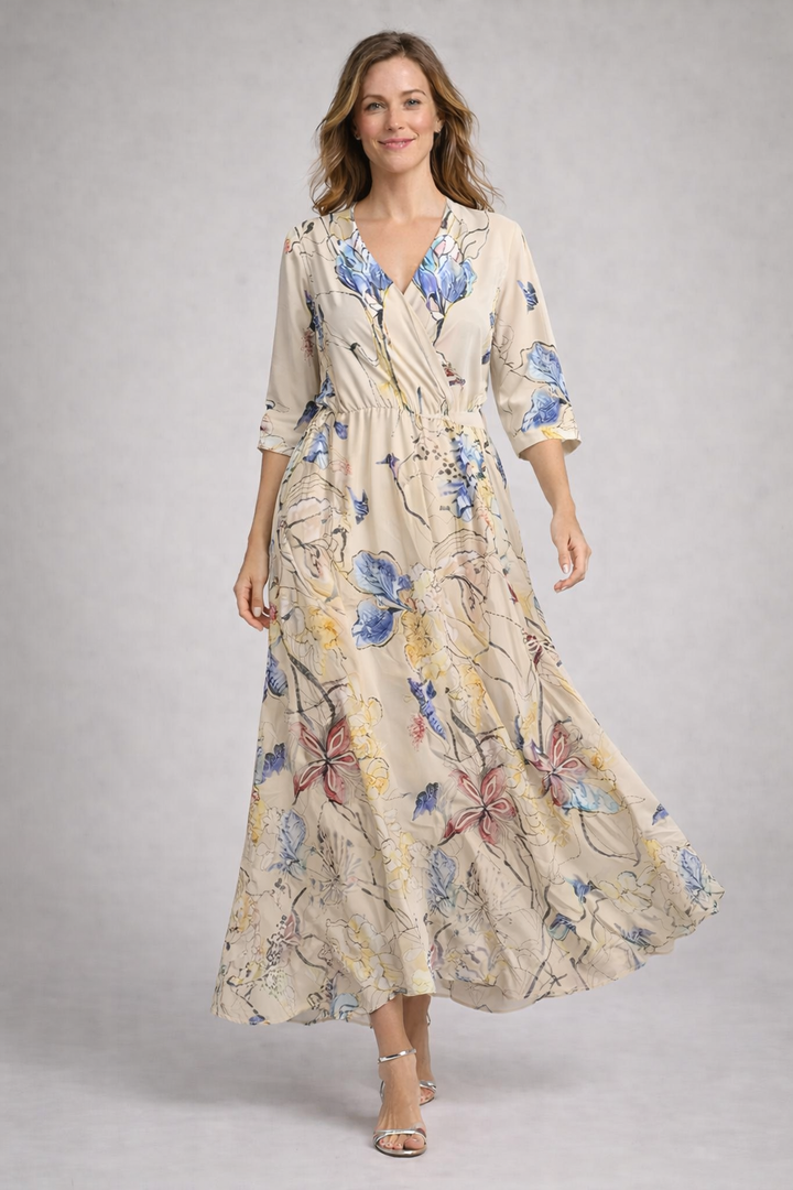 Drune | Elegantes Maxikleid mit Blumenmuster