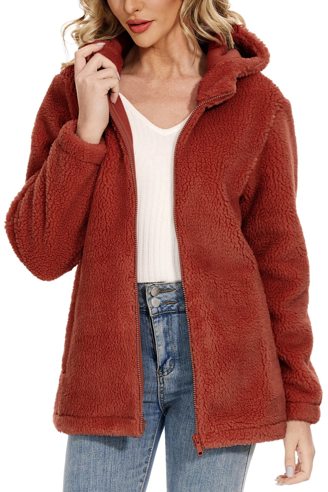 Drune | Fleecejacke für Frauen mit Kapuze