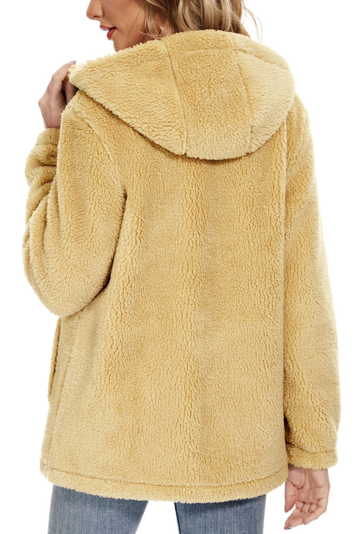 Drune | Flauschige Fleecejacke für Frauen mit Kapuze