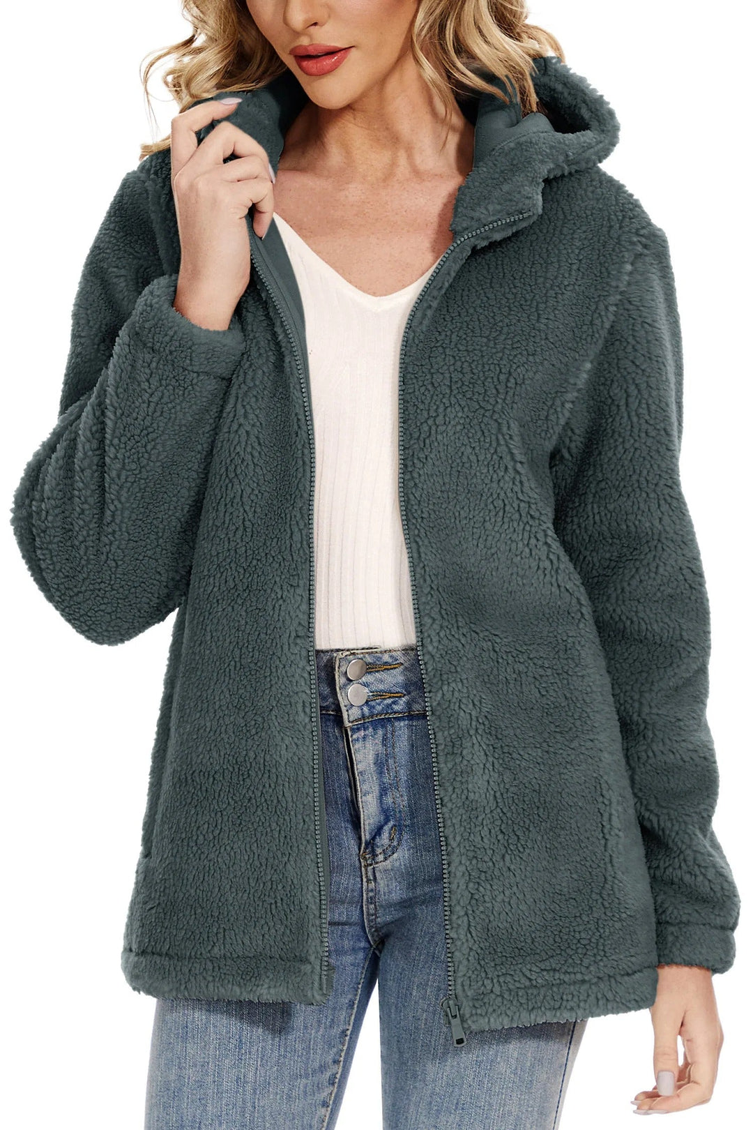 Drune | Fleecejacke für Frauen mit Kapuze