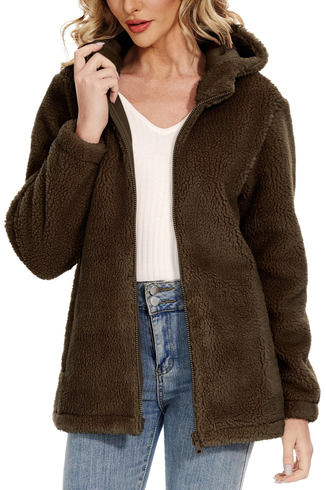Drune | Fleecejacke für Frauen mit Kapuze