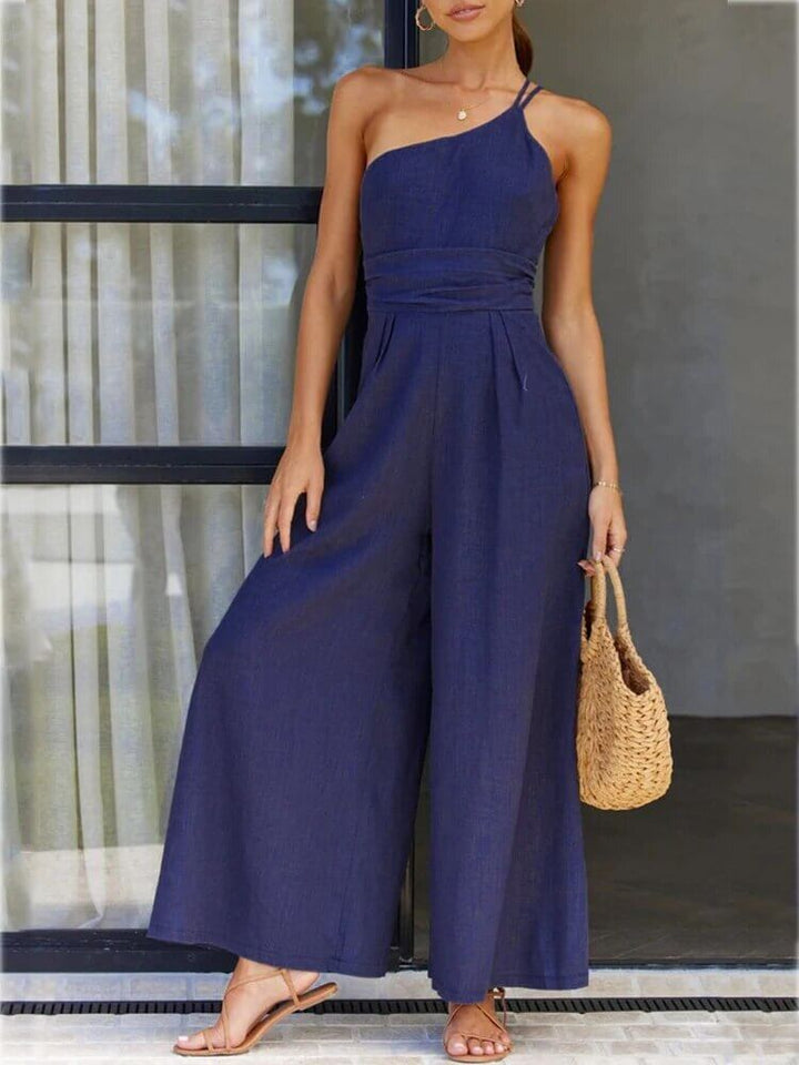 Drune | Rückenausschnitt Doppelte Bande Jumpsuit