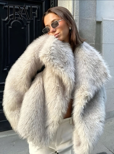 Drune | Faux-Fur-Mantel