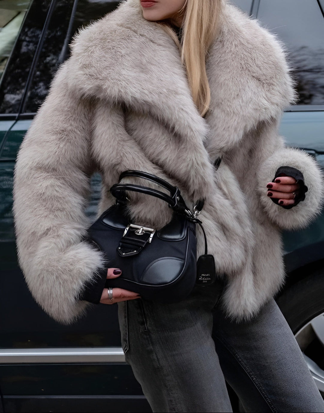 Drune | Faux-Fur-Mantel