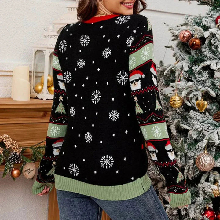 Drune | Weihnachtspullover mit LED-Lichtern - Damen Weihnachtspullover