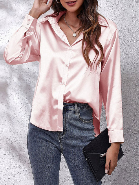 Drune | Klassische Bluse mit langen Ärmeln für Frauen
