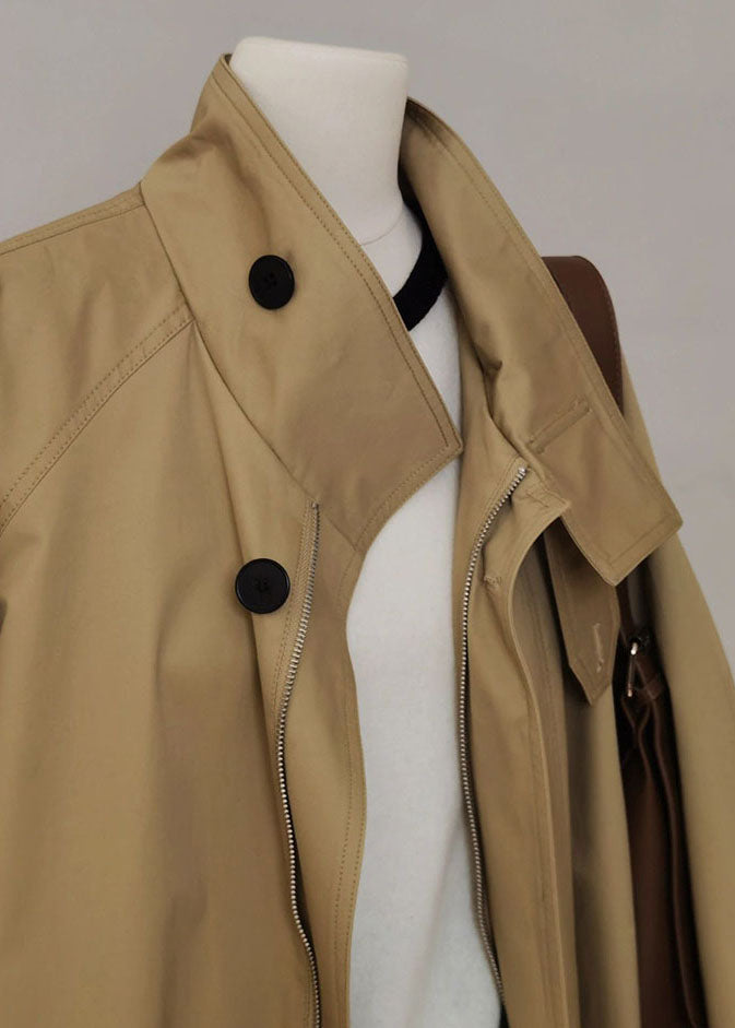 Drune | Damen Trenchcoat mit Reißverschluss und langen Ärmeln