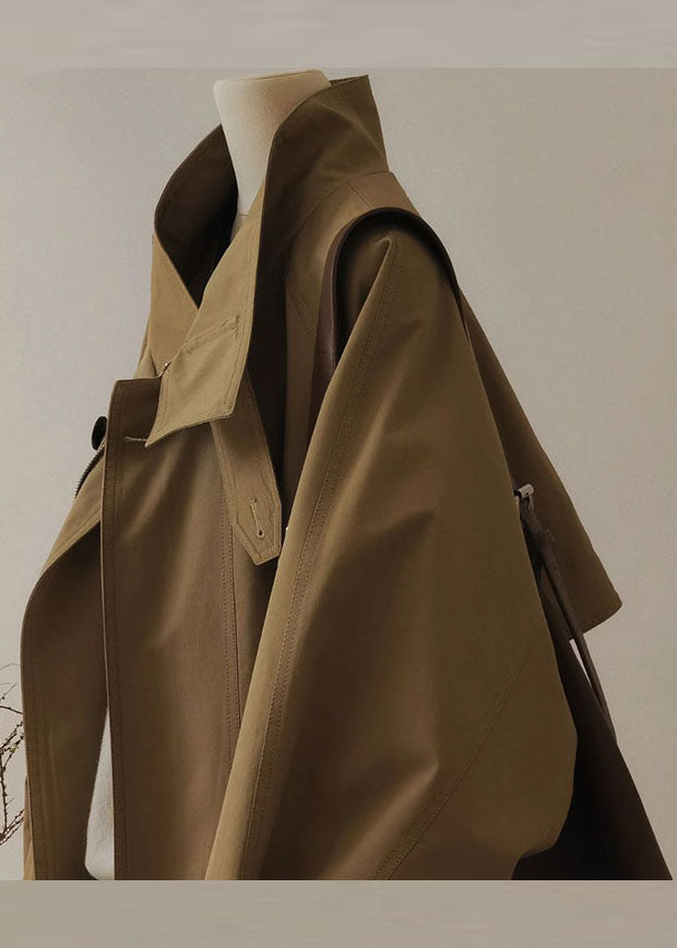 Drune | Damen Trenchcoat mit Reißverschluss und langen Ärmeln