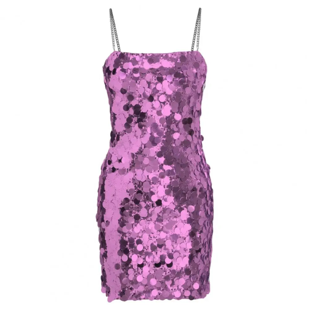 Drune | Metallisches Pailletten-Minikleid