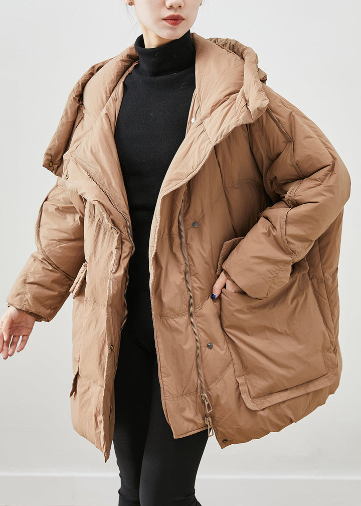 Drune | Khaki Oversized Dicke Entendaunen Wintermäntel